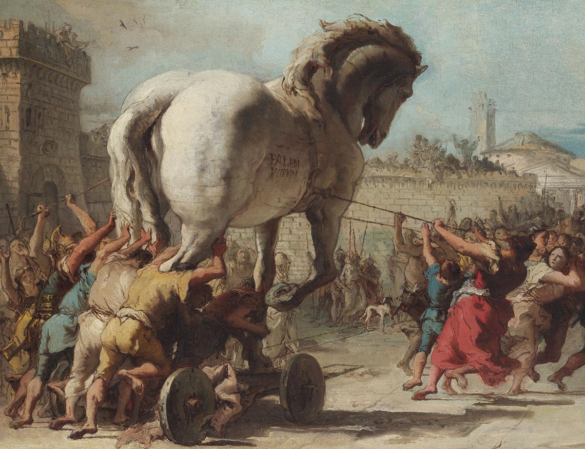The Procession of the Trojan Horse in Troy by Tiepolo