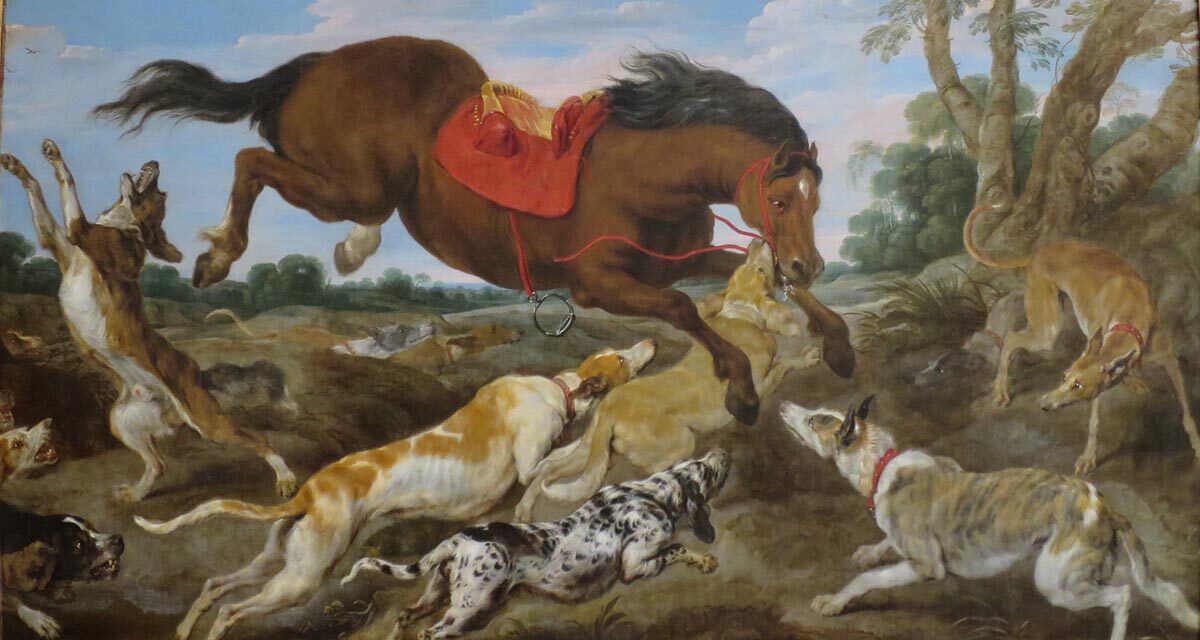 When Dogs Meet Horses in Art