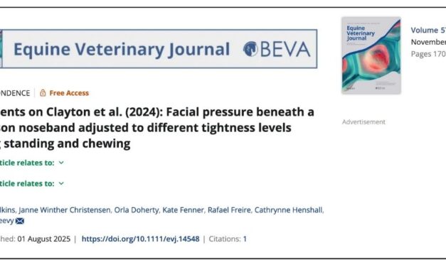 A Reply to Response to Comments on ‘Facial pressure beneath a cavesson noseband adjusted to different tightness levels during standing and chewing”